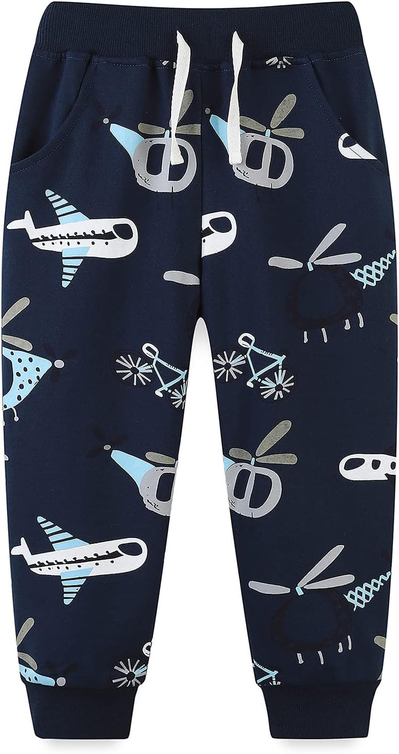 Boys' 2-Pack French Terry Pull-On Pants for Ages 1-7