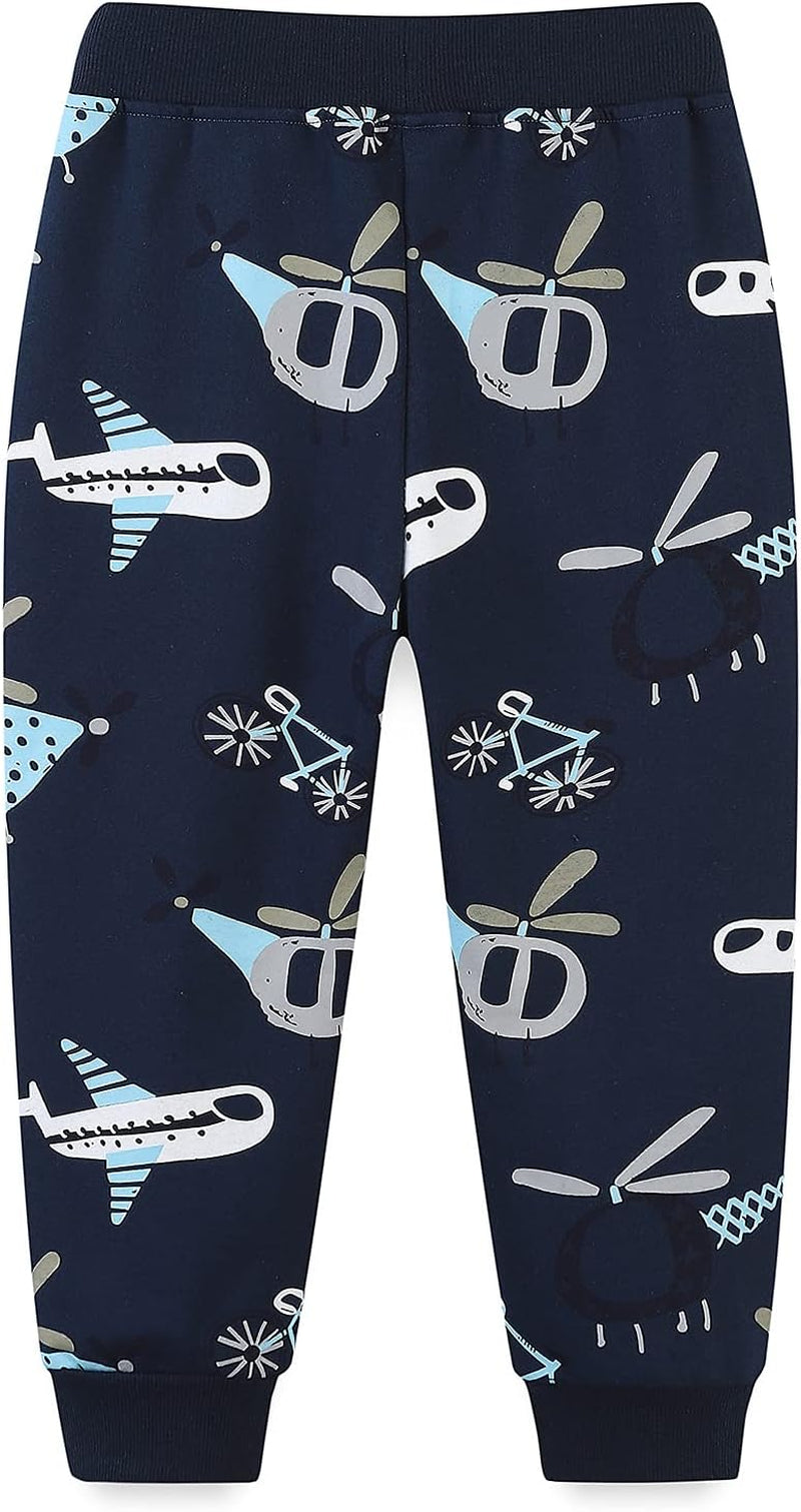 Boys' 2-Pack French Terry Pull-On Pants for Ages 1-7