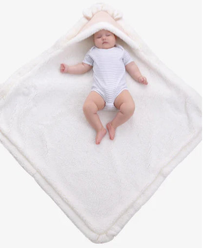 "Snuggle Up with Baby Lamby: Ultra Soft Velour Fleece Blanket for Cozy Comfort!"