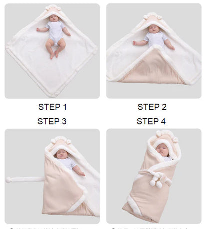 "Snuggle Up with Baby Lamby: Ultra Soft Velour Fleece Blanket for Cozy Comfort!"