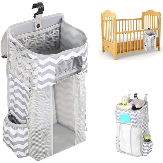 "Stylish Hanging Diaper Caddy Organizer for Effortless Changing Table & Crib Storage!"